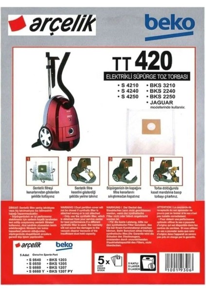 Elektrikli Süpürge Torbası 20 Adet, Uyumlu ve Kaliteli Bez Torba Seti