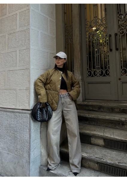 Cıt Cıt Detaylı Çepli Ceket Mont- Kahve fiyatları