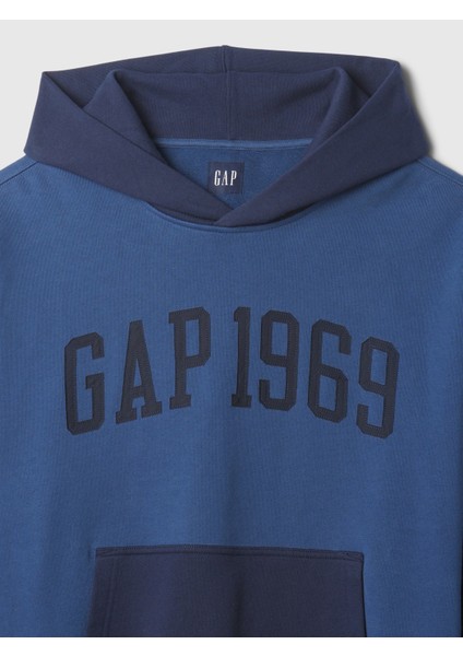 Erkek Koyu Mavi Gap Logo 1969 Colorblock Sweatshirt modelleri