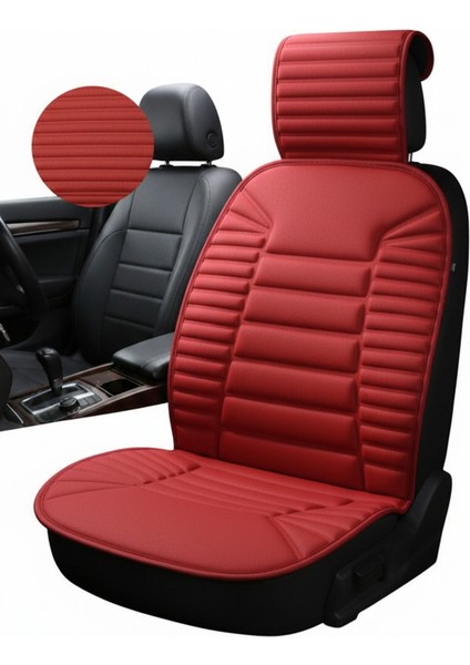 Volvo S60 2001-2010 Uyumlu Oto Koltuk Minderi Ergonomik Bumerang 2'li Lüks Set Kırmızı fiyatları
