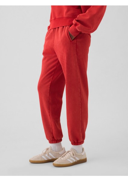 Kadın Kırmızı High Rise Boyfriend Jogger Eşofman Altı indirimleri