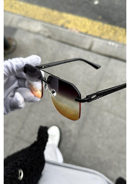 Erkek Güneş Gözlüğü Degrade Cam Çerçevesiz indirimleri