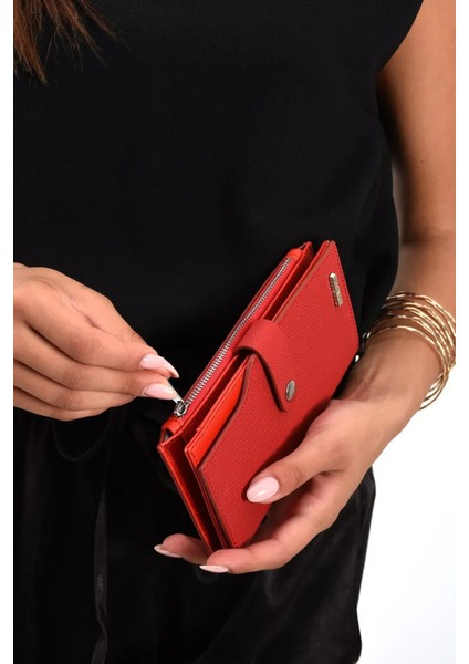 Kadın Cüzdan 20 Kart Bölmesi Kağıt & Bozuk Para Bölmesi