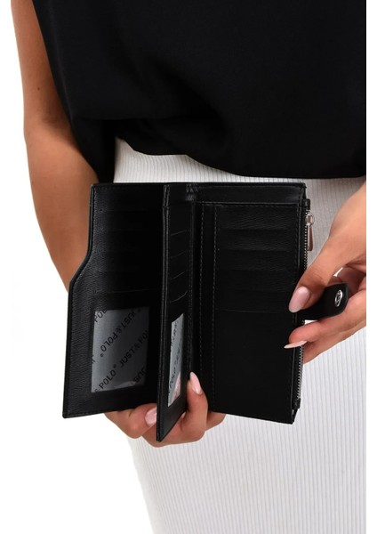 Kadın Cüzdan 20 Kart Bölmesi Kağıt & Bozuk Para Bölmesi