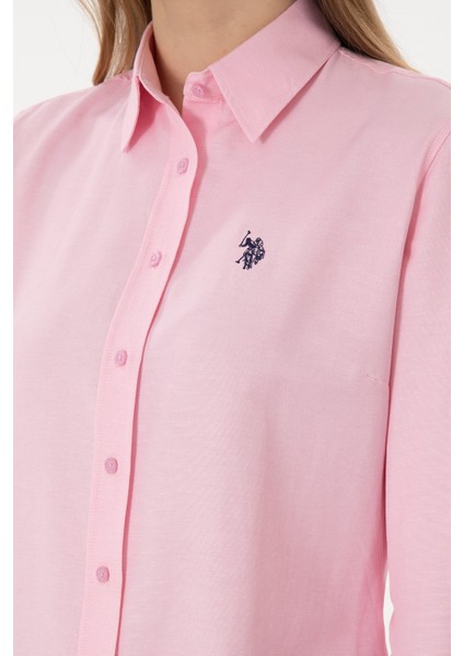 Kadın Pembe Gömlek Basic 50297002-VR041