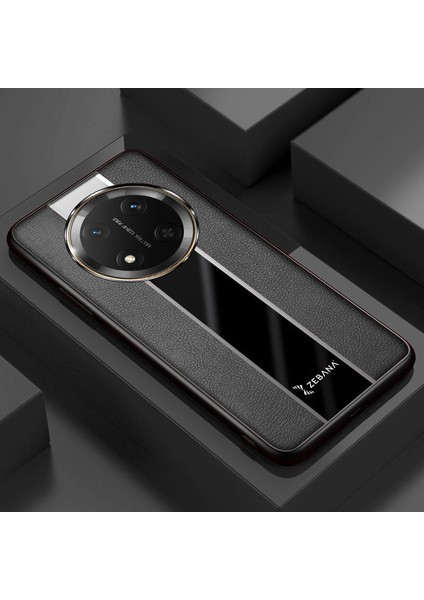 Honor Magic 7 Lite Uyumlu Kılıf Zebana Premium Deri Kılıf Siyah