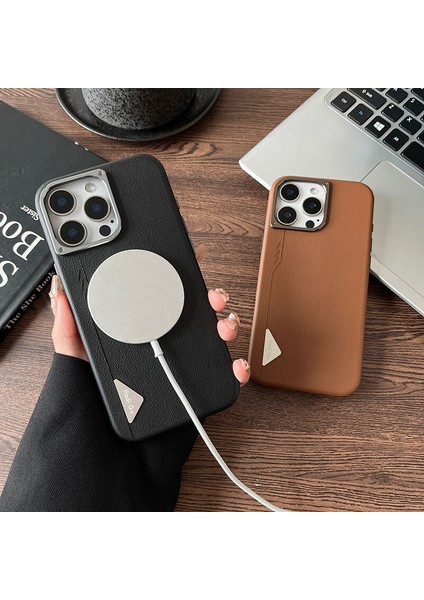 Apple iPhone 17 Pro Max Uyumlu Kılıf Zebana Arvento Elite Deri Kılıf (Kablosuz Şarj) Gri fiyatları