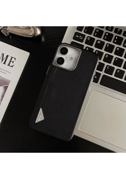Apple iPhone 17 Uyumlu Kılıf Zebana Arvento Elite Deri Kılıf (Kablosuz Şarj) Siyah