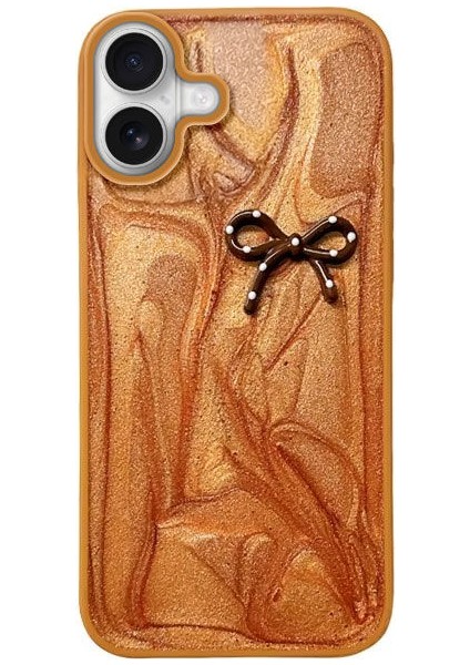 Apple iPhone 17 Uyumlu Kılıf Zebana Fionka Silikon Kılıf Kahverengi