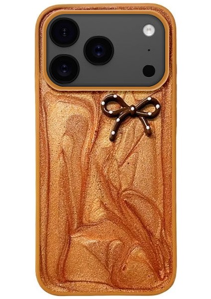 Apple iPhone 17 Pro Max Uyumlu Kılıf Zebana Fionka Silikon Kılıf Kahverengi
