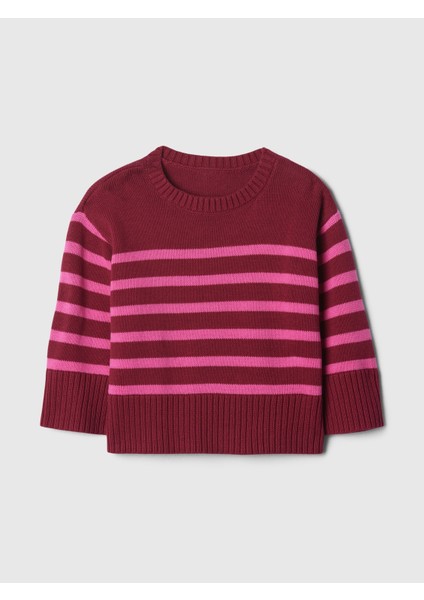 Kız Bebek Kırmızı babyGap 24/7 Split-Hem bisiklet yaka kazak