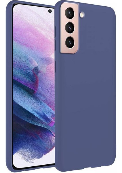 Samsung Galaxy S22 Plus İnce Mat Silikon Kılıf Lacivert