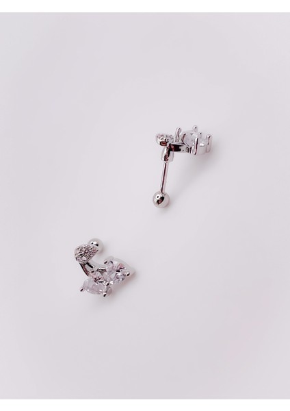 Cerrrahi Çelik Piercing ( Pirsing ) Zirkon Taşlı Salkım Tragus Helix Piercing (1adet) modelleri
