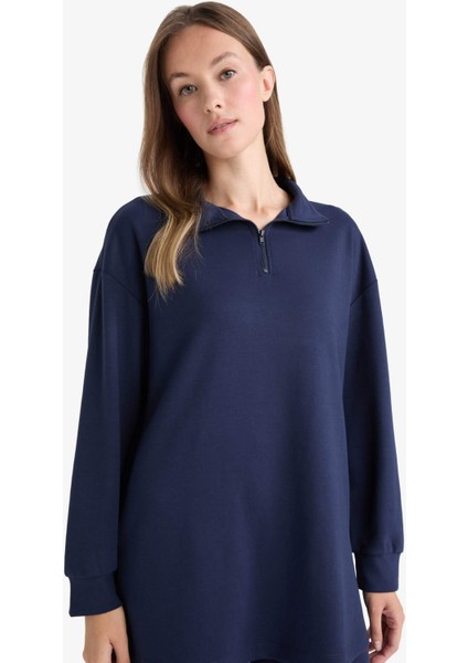 Regular Fit Fermuarlı Yaka Uzun Kollu Tunik F5771AX25AU