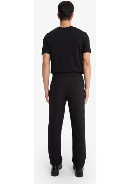 Straight Fit Pileli Cepli Düz Paça Kumaş Pantolon F7140AX25AU