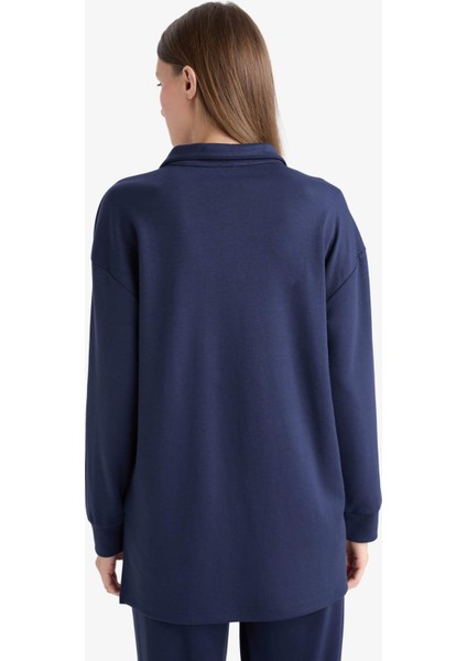 Regular Fit Fermuarlı Yaka Uzun Kollu Tunik F5771AX25AU