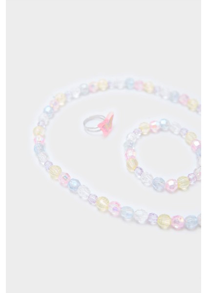 Kız Çocuk Renkli Kolye Küpe Bileklik Seti F6888A8NS fiyatları