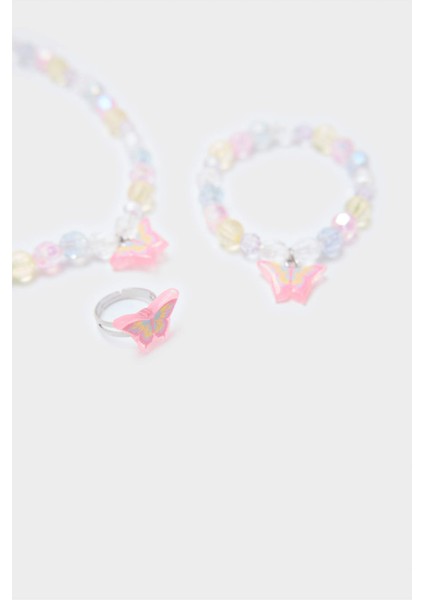 Kız Çocuk Renkli Kolye Küpe Bileklik Seti F6888A8NS modelleri