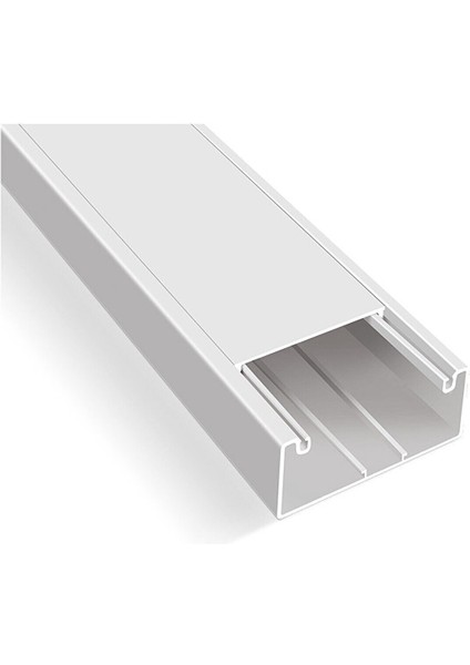 Beyaz Kablo Kanalı 2 Metre 100X50 Mm, Dayanıklı ve Pratik Elektrik Düzenleme Çözümü