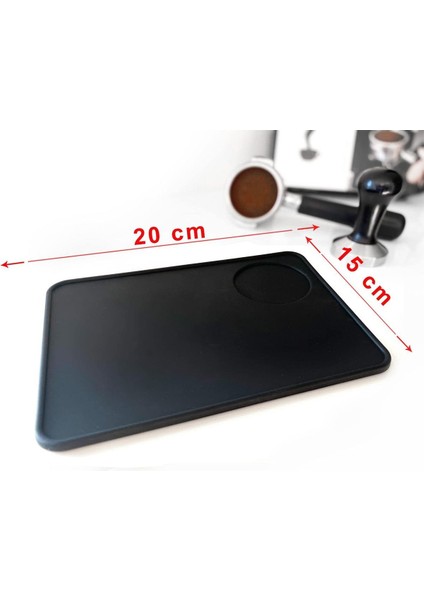 Kahve Espresso Tamper ve Tamping Mat, Düz Taban, Silikon, Barista Ekipmanları