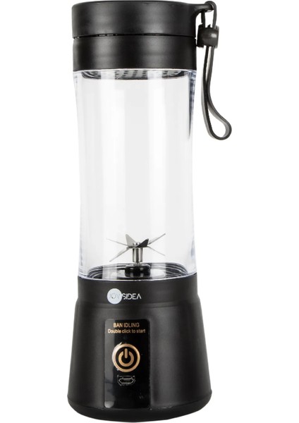 Taşınabilir Şarjlı Blender Mk-20 Siyah, Pratik ve Hafif Kullanım Için Mükemmel