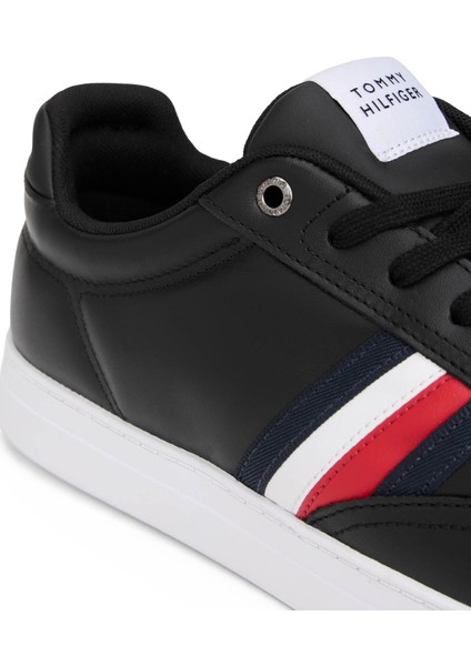 Inek Derisi Siyah Erkek Günlük Ayakkabı Icon Court Strıpes indirimleri