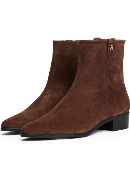 Deri Koyu Kahve Kadın Topuklu Bot FW0FW08981GV0 modelleri