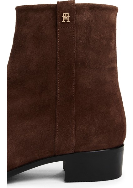 Deri Koyu Kahve Kadın Topuklu Bot FW0FW08981GV0 fırsatları