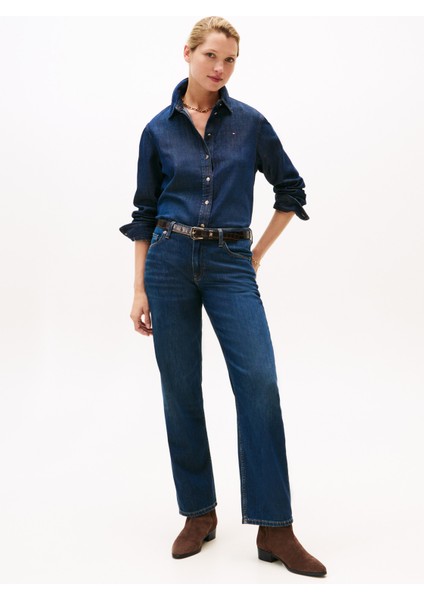 Deri Koyu Kahve Kadın Topuklu Bot FW0FW08981GV0