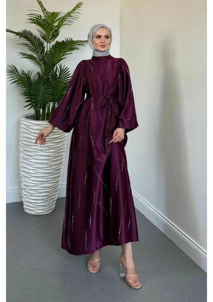 Kaitlyn Taşlı Abiye Mor fiyatları