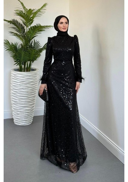 Sierra Pul Payet Abiye Siyah