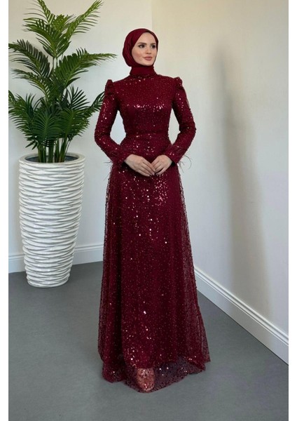 Sierra Pul Payet Abiye Bordo fiyatları