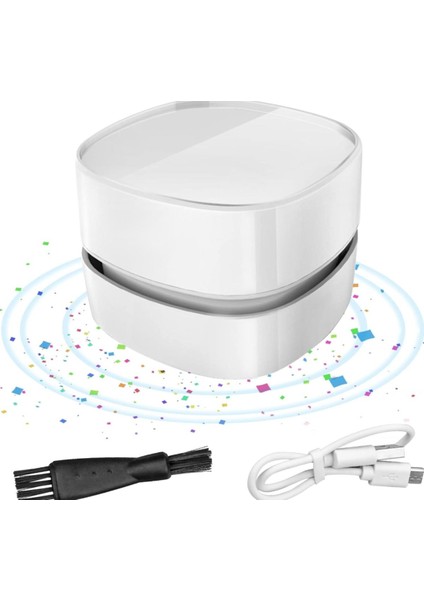 360° Dönebilen Mini Masaüstü Toz Temizleyici, Taşınabilir ve Kullanışlı Süpürge