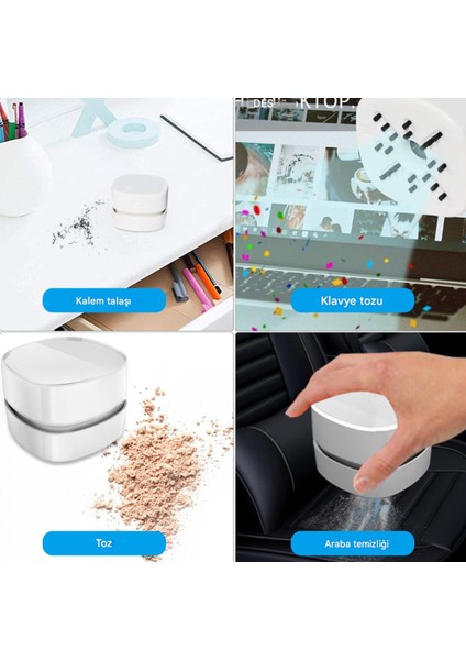 360° Dönebilen Mini Masaüstü Toz Temizleyici, Taşınabilir ve Kullanışlı Süpürge modelleri