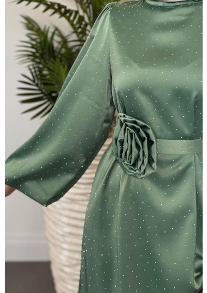 Margherita Taşlı Balon Kol Abiye Mint indirimleri