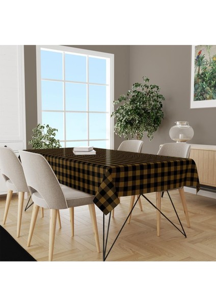 Sarı Siyah Kare Masa Örtüsü modelleri