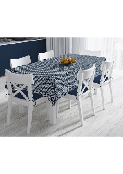 Mavi Geometrik Masa Örtüsü fiyatları