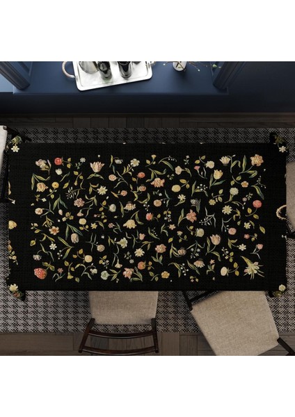 Ancient People And Flowers Masa Örtüsü modelleri