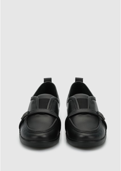 Siyah Deri Kadın Ayakkabı modelleri