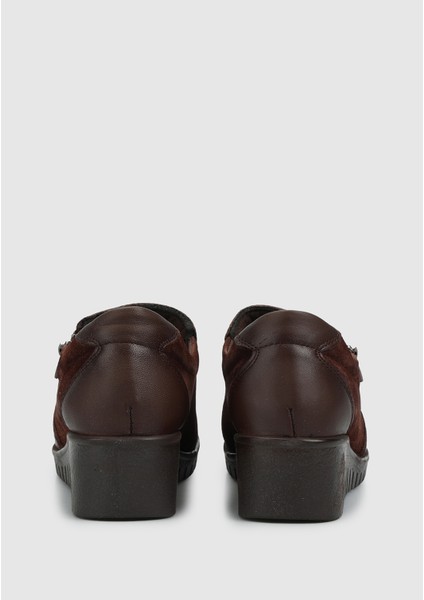 Kahve Deri Kadın Ayakkabı modelleri