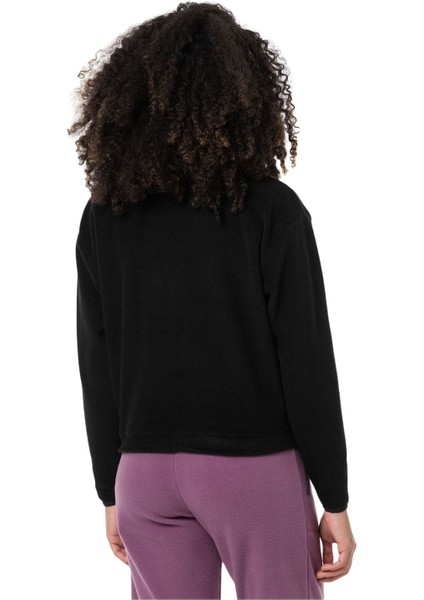 Stamp Kadın Siyah Sweatshirt