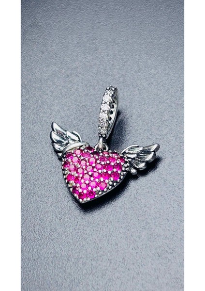 Charm, Kararmayan Çelik, Melek Kanadı ve Kalp (BİLEKLİK DAHİL DEĞİLDİR!!), Gümüş Renk, Model10 modelleri