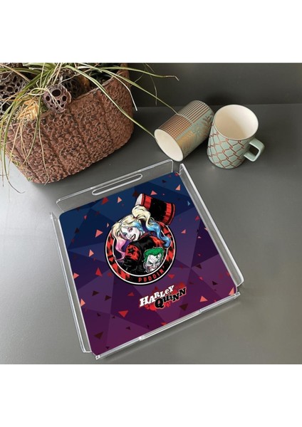 Harley Quinn Pleksi Tepsi - 25X25CM (Warner Bros Lisanslı Ürün)