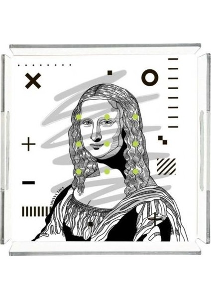 Mona Lisa Pleksi Tepsi - 25X25CM