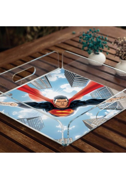 Clouds Superman Pleksi Tepsi - 25X25CM (Warner Bros Lisanslı Üründür) indirimleri
