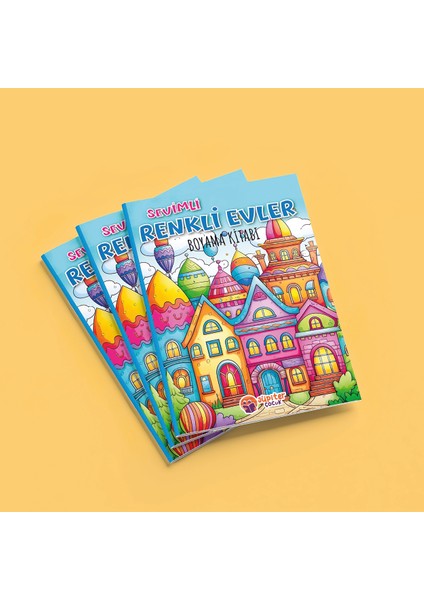 Sevimli Renkli Evler Boyama Kitabı | 4-7 Yaş Çocuklar Için | 28 Sayfa | Eğlenceli ve Eğitici Boyama Kitabı | Mahalle ve Ev Temalı indirimleri