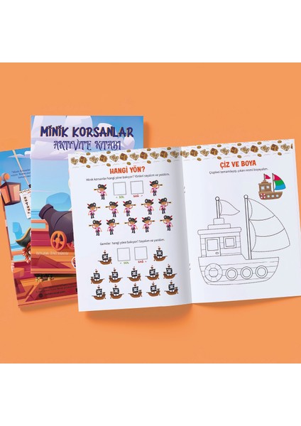 Minik Korsanlar Aktivite Kitabı - 4-7 Yaş Çocuklar Için - 32 Sayfa - Eğitici ve Eğlenceli Etkinlikler - Bulmacalar, Boyama, Labirent ve Sayı Oyunları fiyatları