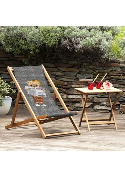 Picniker Teddy Katlanır Şezlong - Fırınlanmış Gürgen Ağacı, Süet Kumaş Gri modelleri