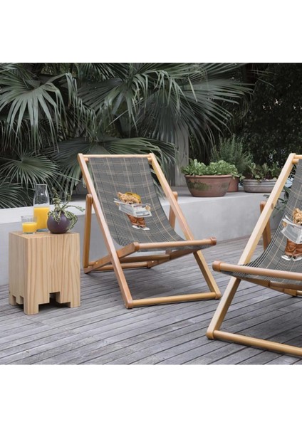 Picniker Teddy Katlanır Şezlong - Fırınlanmış Gürgen Ağacı, Süet Kumaş Gri indirimleri