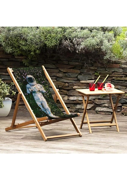 Astronaut Katlanır Şezlong (Ahşap Fırınlanmış Gürgen Ağacı, Süet Kumaş) modelleri